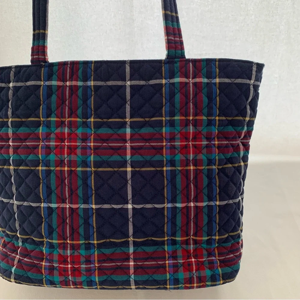 Vera Bradley Small Vera Tote Bag in Tartan Plaid Scottie Dog - Picture 9 of 16